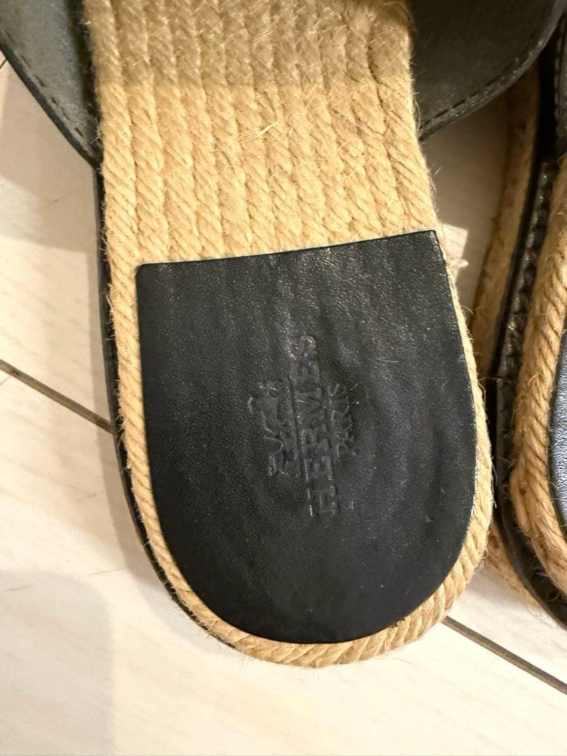 エルメスレザーサンダル（メンズ）エスパドリーユ