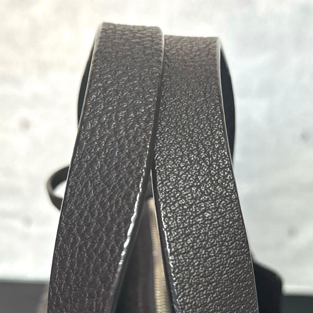 専用品MAURO GOVERNA ダークブラウン レザー A4ビジネスバッグ