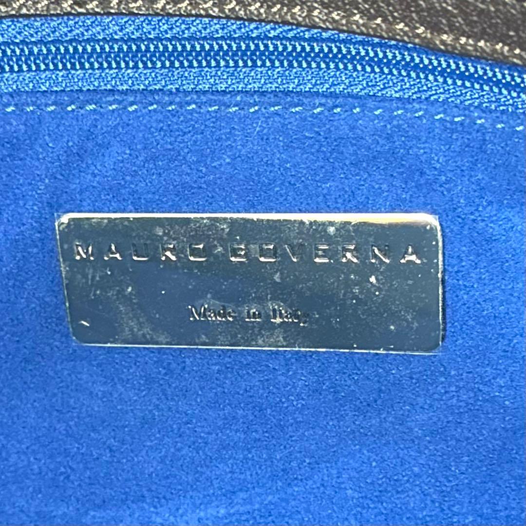 専用品MAURO GOVERNA ダークブラウン レザー A4ビジネスバッグ