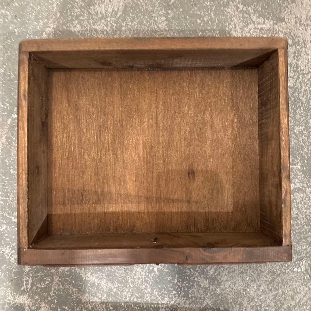 ヴィンテージ　木製サイドテーブル　2段引き出し付き