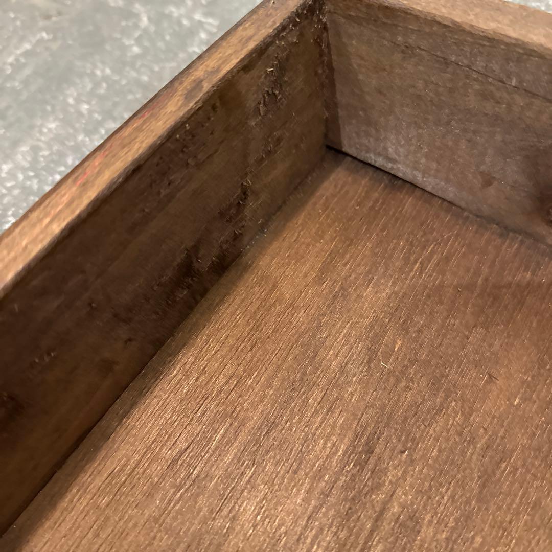 ヴィンテージ　木製サイドテーブル　2段引き出し付き