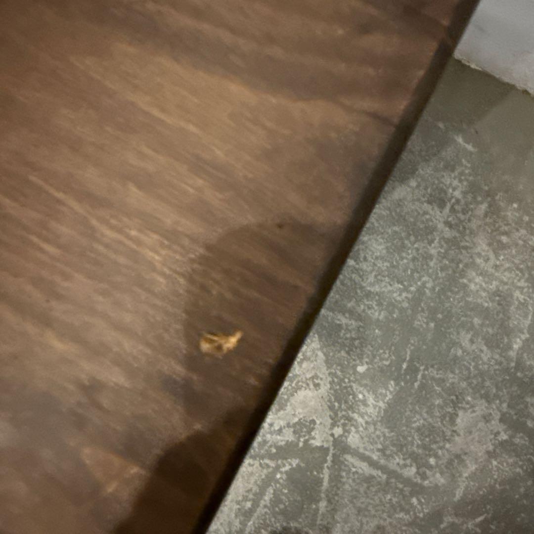 ヴィンテージ　木製サイドテーブル　2段引き出し付き