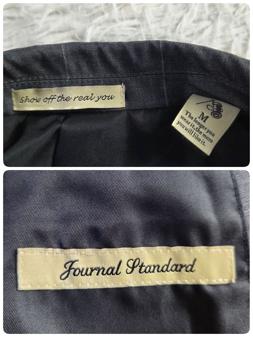 美品 ジャーナルスタンダード セットアップ チェック サイズM グレー