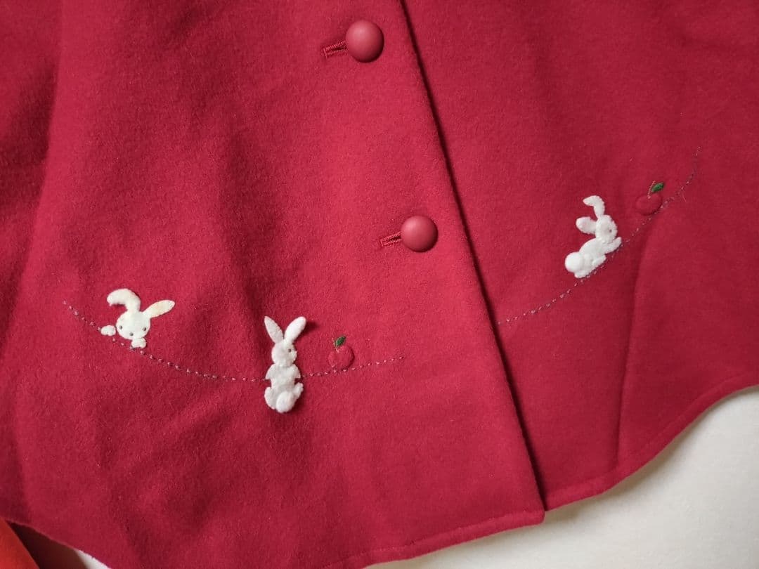 familiar　大人気マント　ウールカシミアコート　　アウター　120　日本製