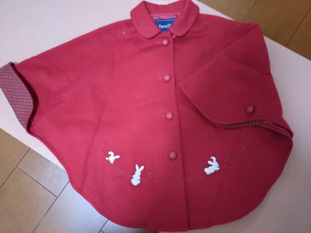 familiar　大人気マント　ウールカシミアコート　　アウター　120　日本製