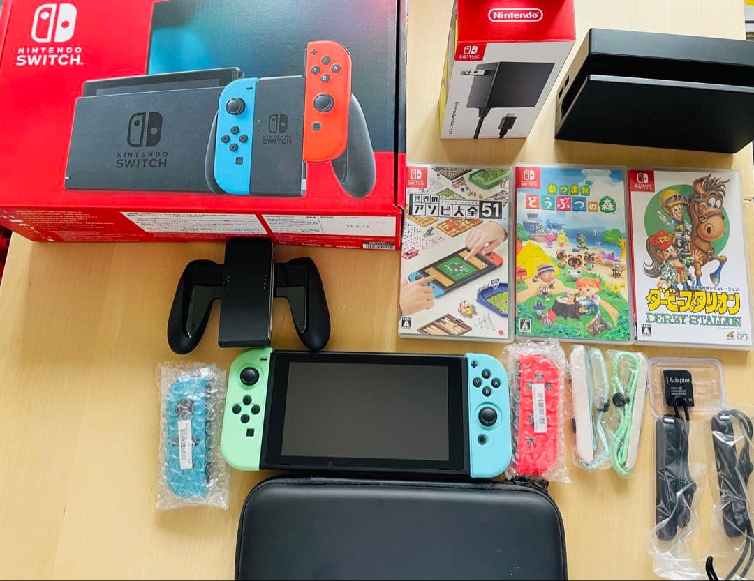 Nintendo Switch 本体+ジョイコン4つ+ソフト3種類 おまけ多数