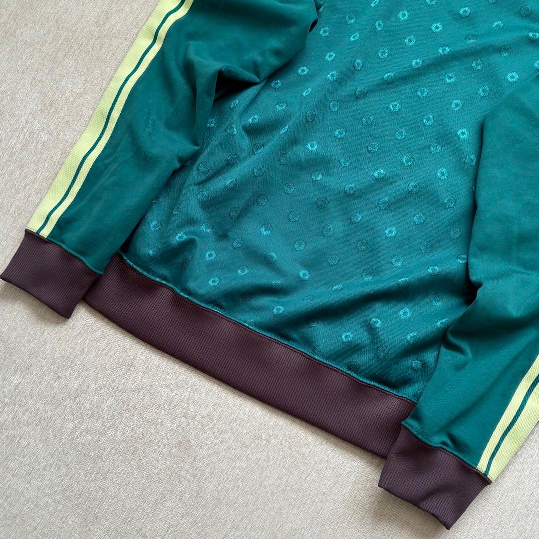 Onitsuka Tiger トラックジャケット　グリーン　サイドライン　総柄