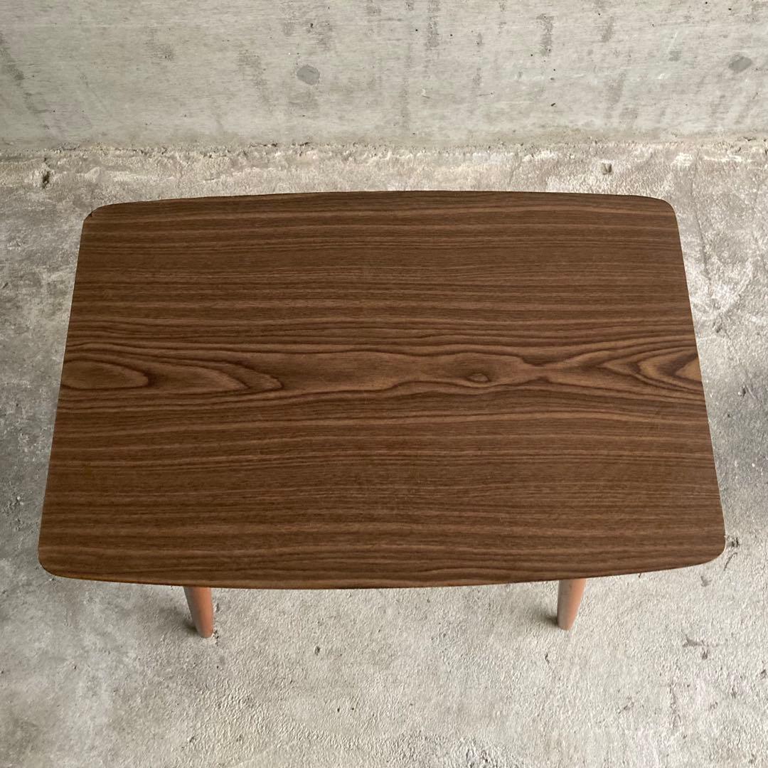 テーブル 机 サイドテーブル 置物台 飾り台 花台 木製 木目調 昭和レトロ