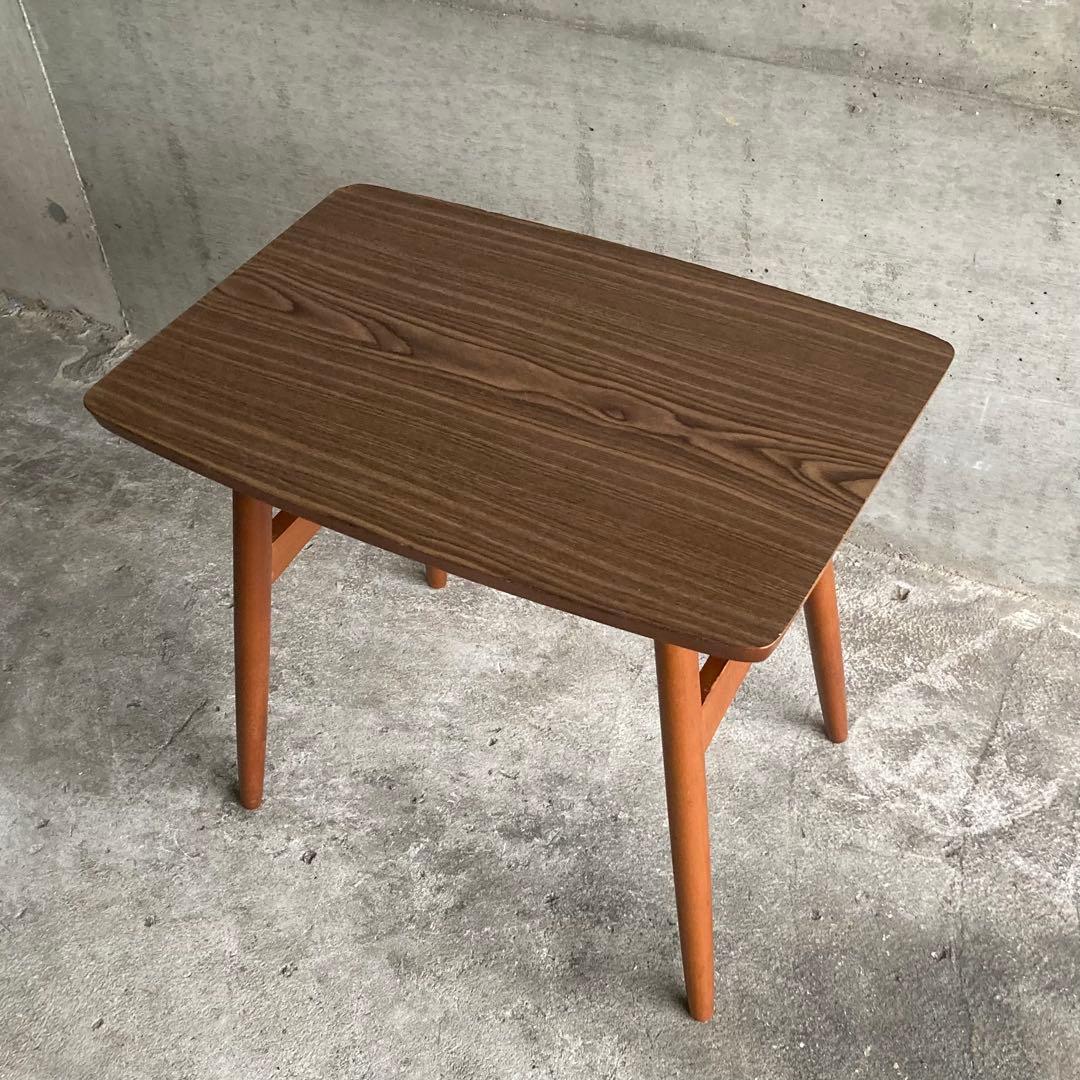 テーブル 机 サイドテーブル 置物台 飾り台 花台 木製 木目調 昭和レトロ