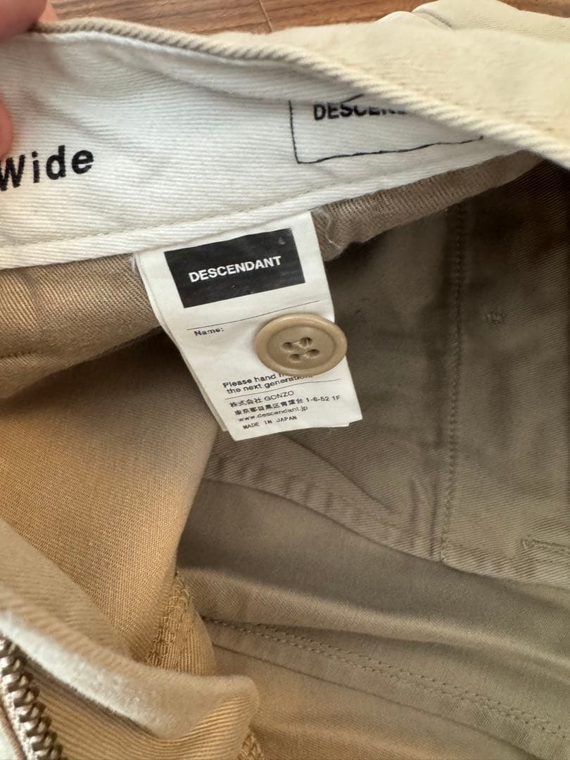 DESCENDANT DC-3 チノパン ベージュ