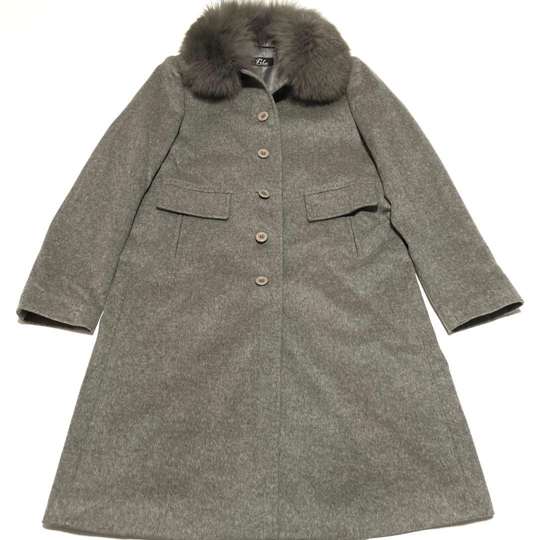 ✨極美品✨三京商会 Filomo カシミヤ100% グレー ロングコート2way