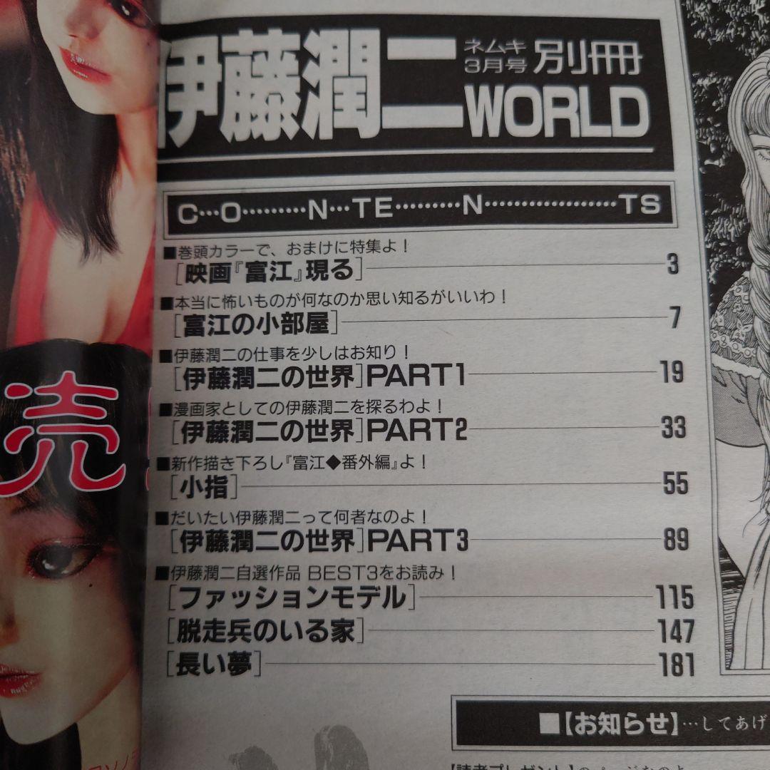 ★ネムキ 1999年3月号 別冊 伊藤潤二WORLD 朝日ソノラマ★