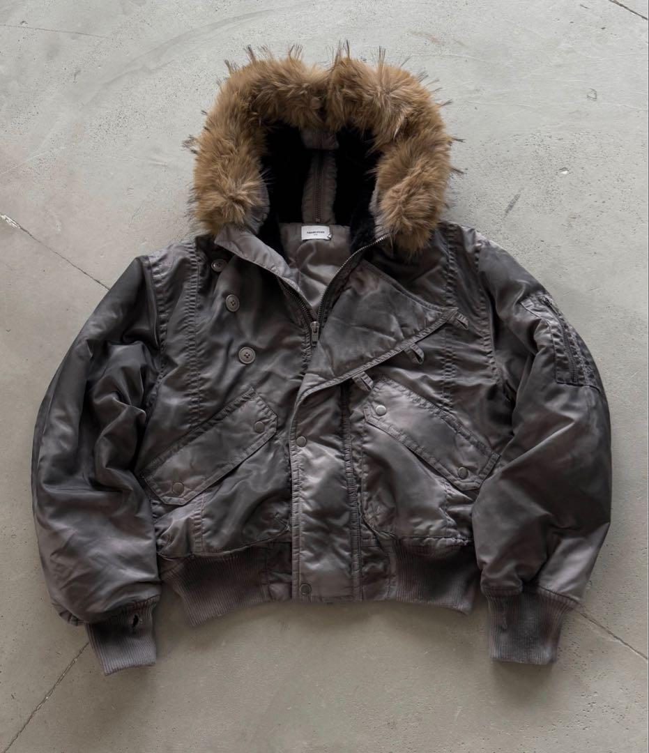 ANDER HUNK Faded N2B Flight Jacket グレーM