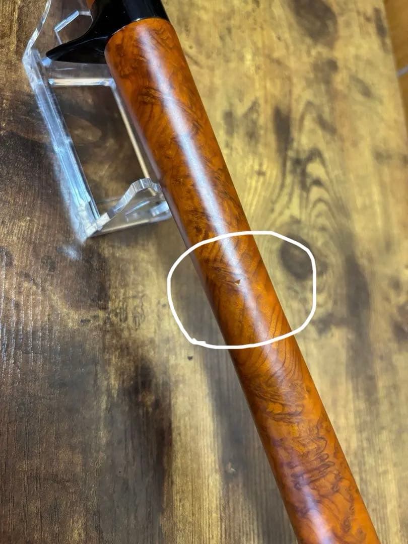 ベイト仕様ロングウッドグリップ　ブラックカラー