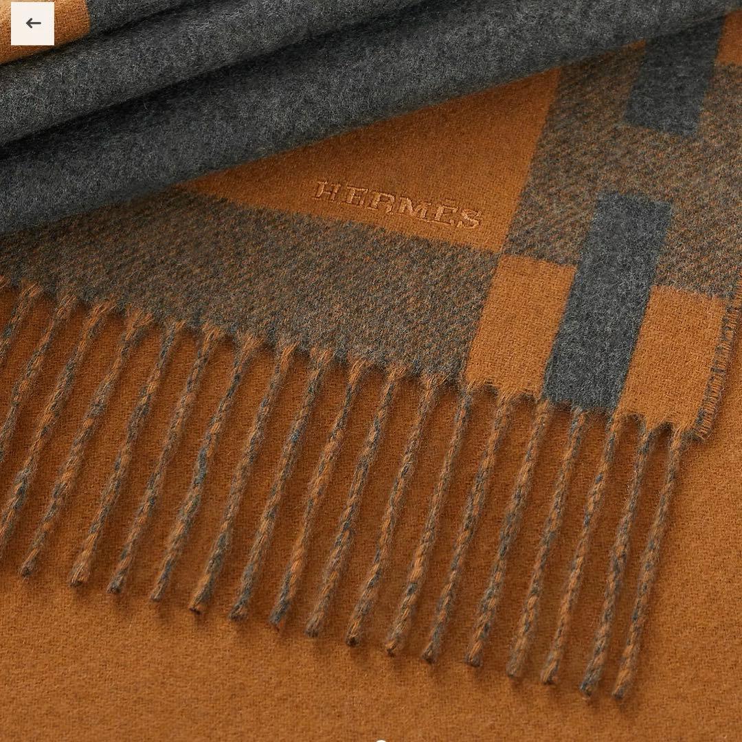 HERMES エルメス　2024aw 国内ブティック購入　カシミヤマフラー 美品