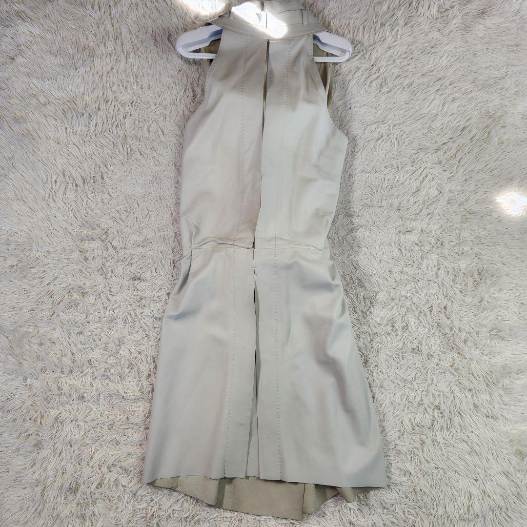 タグ付き サルヴァトーレフェラガモ オールレザー ロングコート シェルボタン