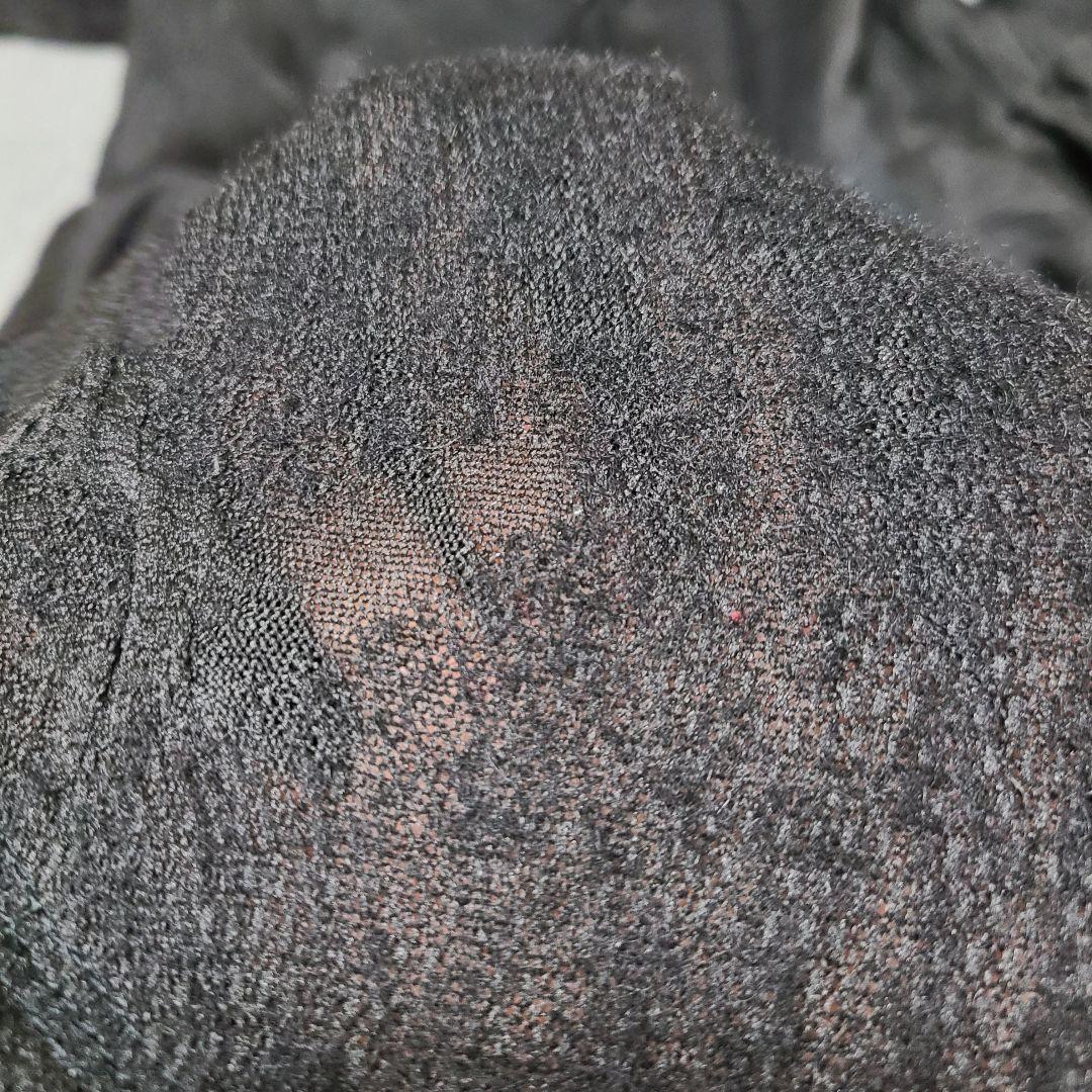 EIKO KONDO 黒フリル襟付きロングコート／Aライン／バック編上げデザイン