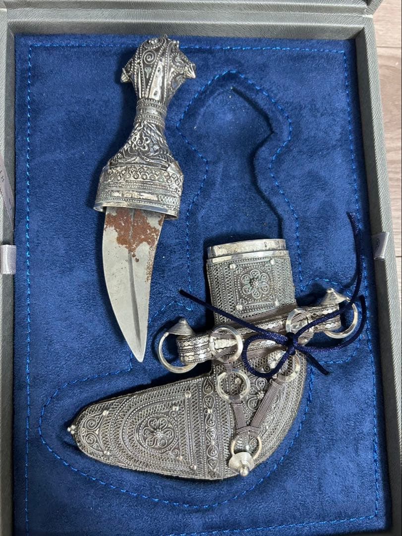 【超レア 非売品】シルバー ダガーと鞘のセット　大阪万博　オマーン館