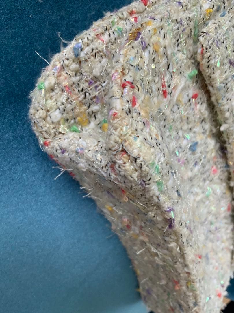 中古　美品　CHANEL 白　ツイードショルダーバッグ　証明書あり