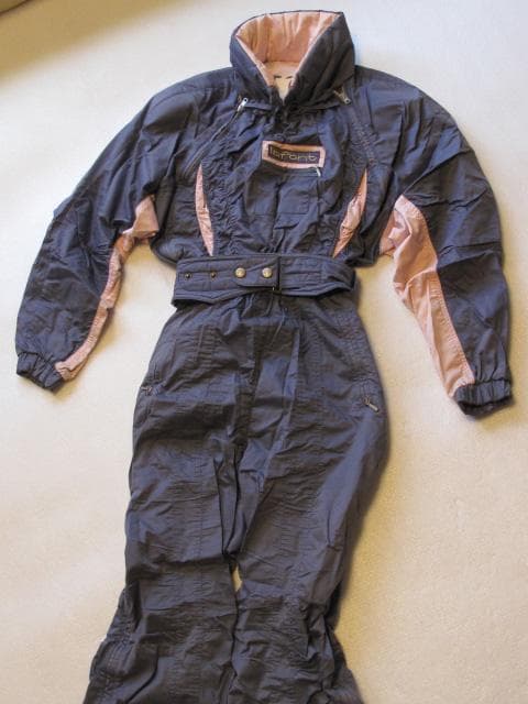 '80s ヴィンテージ フェニックス lafont スキーウェア 黒/ピンク