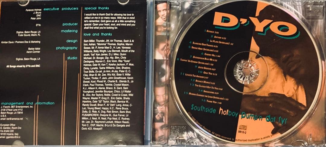 D'YO ルイジアナG歌物　G-RAP G-FUNK R&B インディ