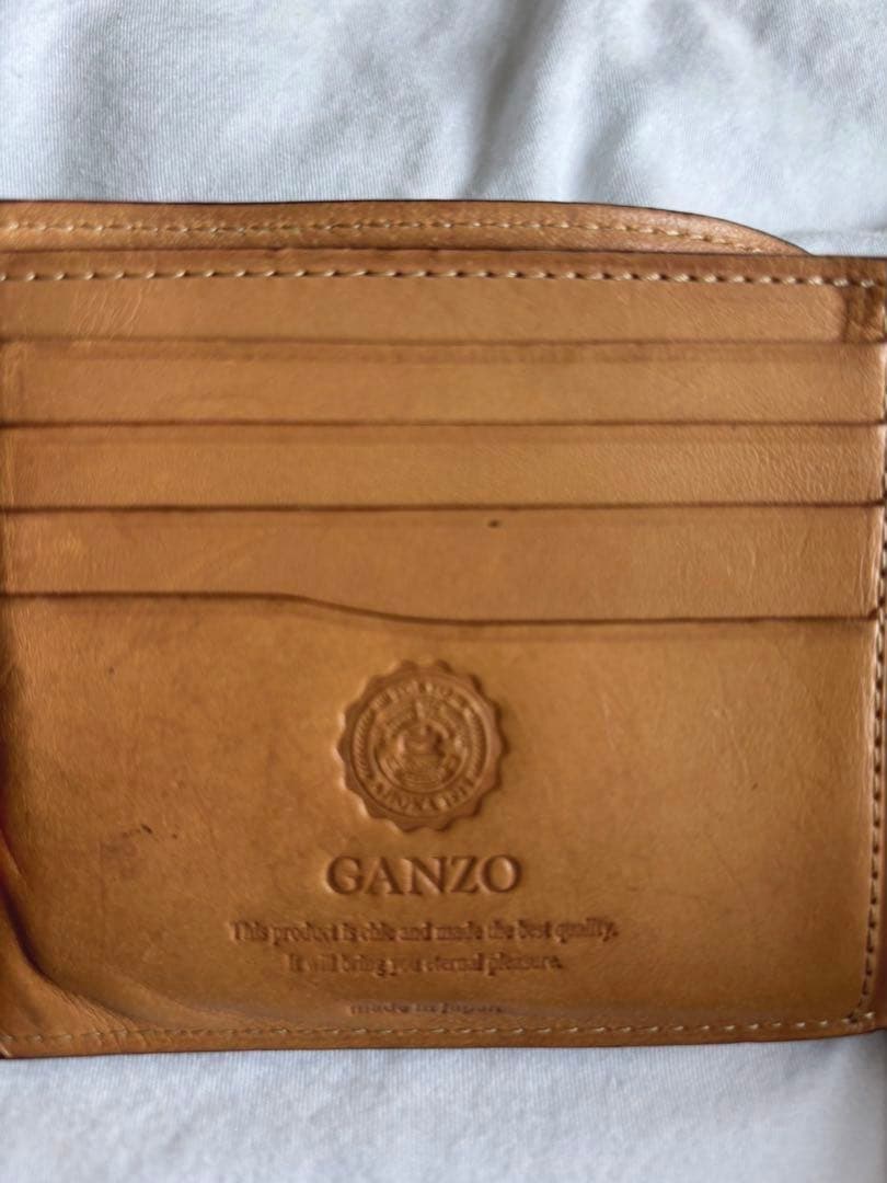GANZO ガンゾ 折り財布 コードバン レザー 馬革　ブラック