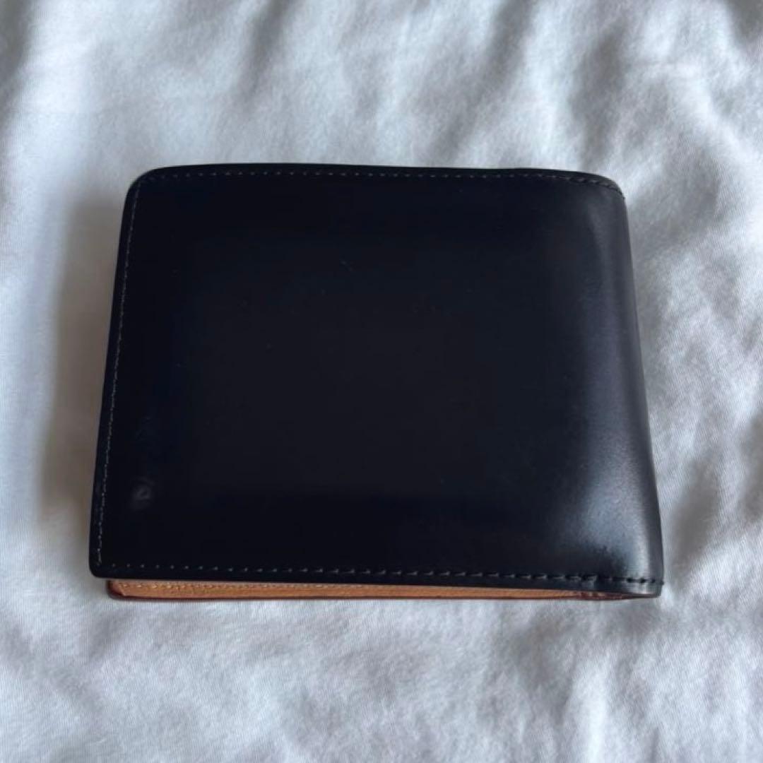 GANZO ガンゾ 折り財布 コードバン レザー 馬革　ブラック