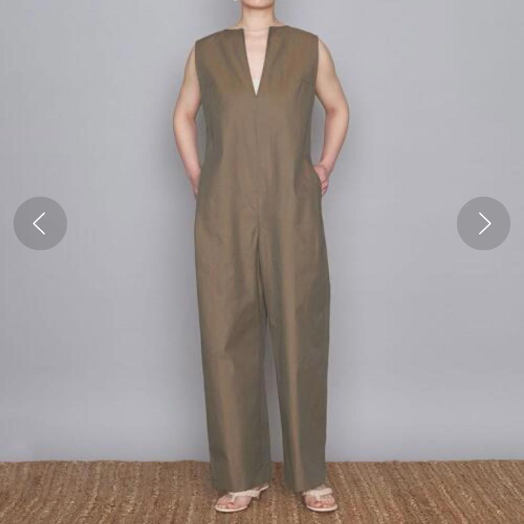 AEWEN MATOPH/シャンブレー キーネック サロペット