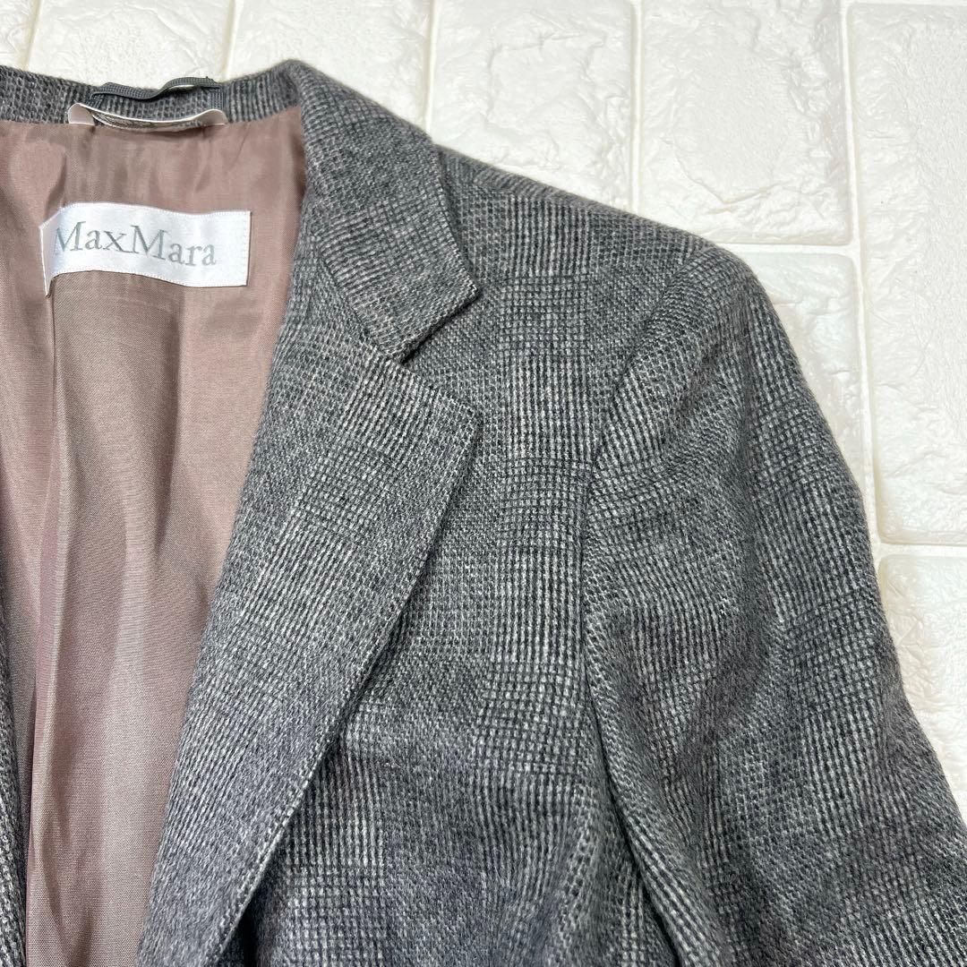 MaxMara マックスマーラ 白タグ アンゴラ混 テーラードジャケット