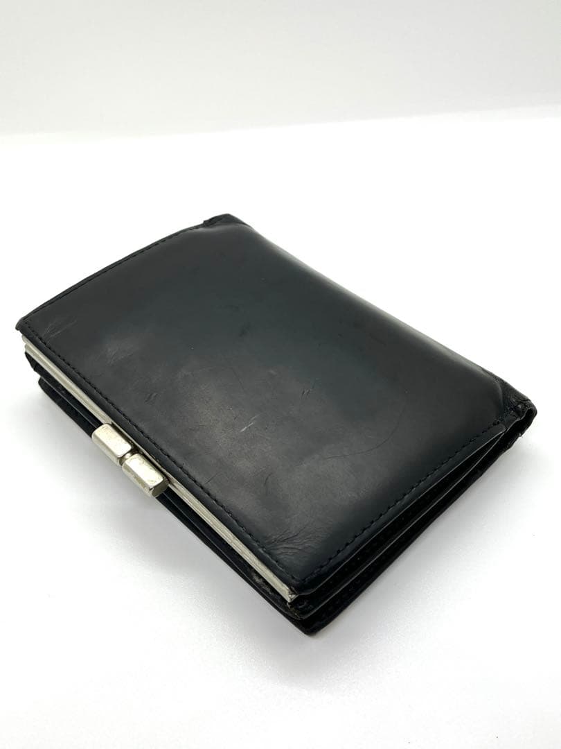 ゴルチエ メタルプレート　財布 黒