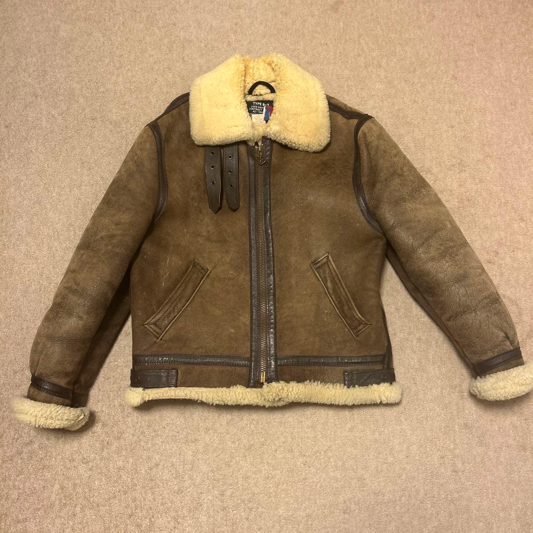 schottショット　B-3 フライトジャケット　40 リアルムートン　羊革