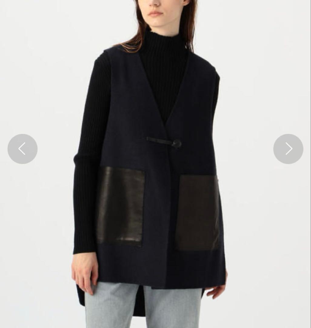 デプレ ライトダブルフェイスシャギー ノーカラージレ