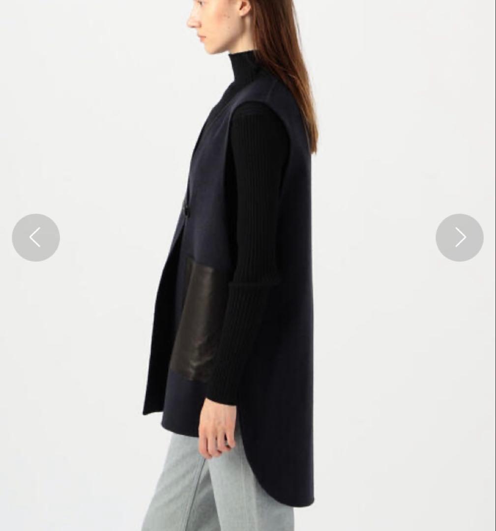 デプレ ライトダブルフェイスシャギー ノーカラージレ