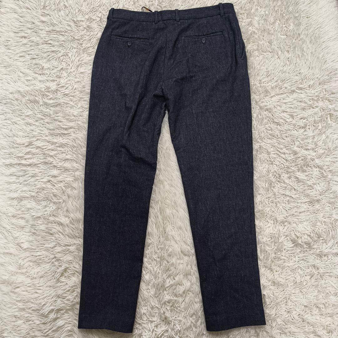 【タグ付き/美品】チルコロ ノータック スラックス ジャージー デニムプリント