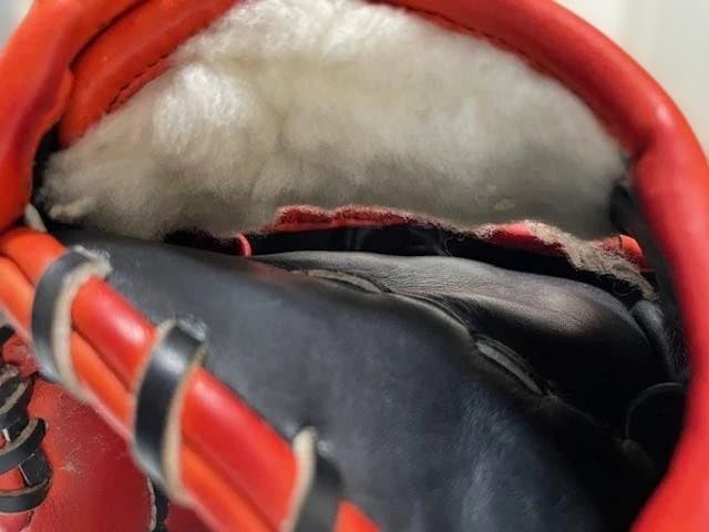 赤 レザー 硬式野球グローブハイゴールド 内野手用