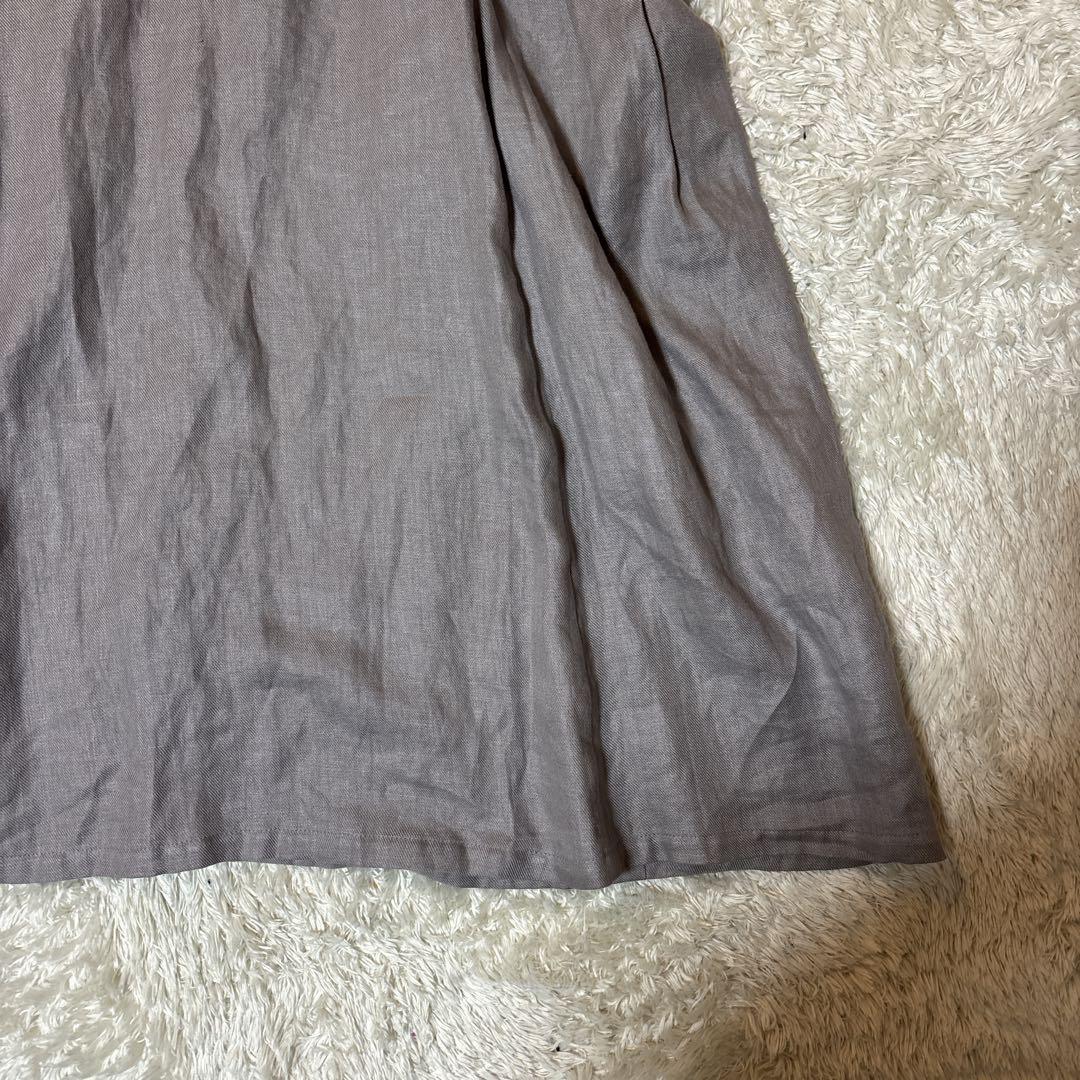 美品＊根々　ネネ　リネンワンピース　麻100 高級　日本製　洗濯可　石見銀山