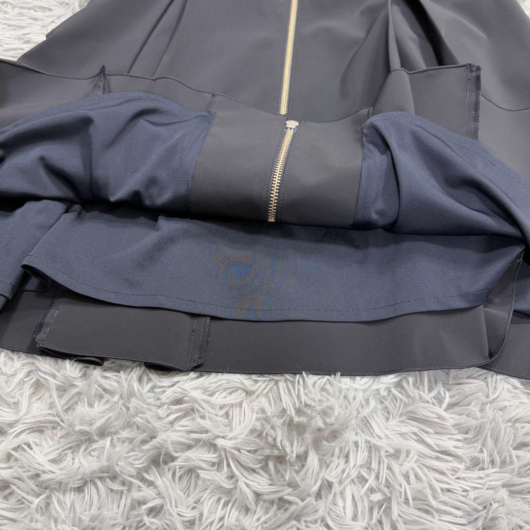 極美品✨フォクシー 42 レイニーフロントジップ ワンピースドレス ミッドナイト