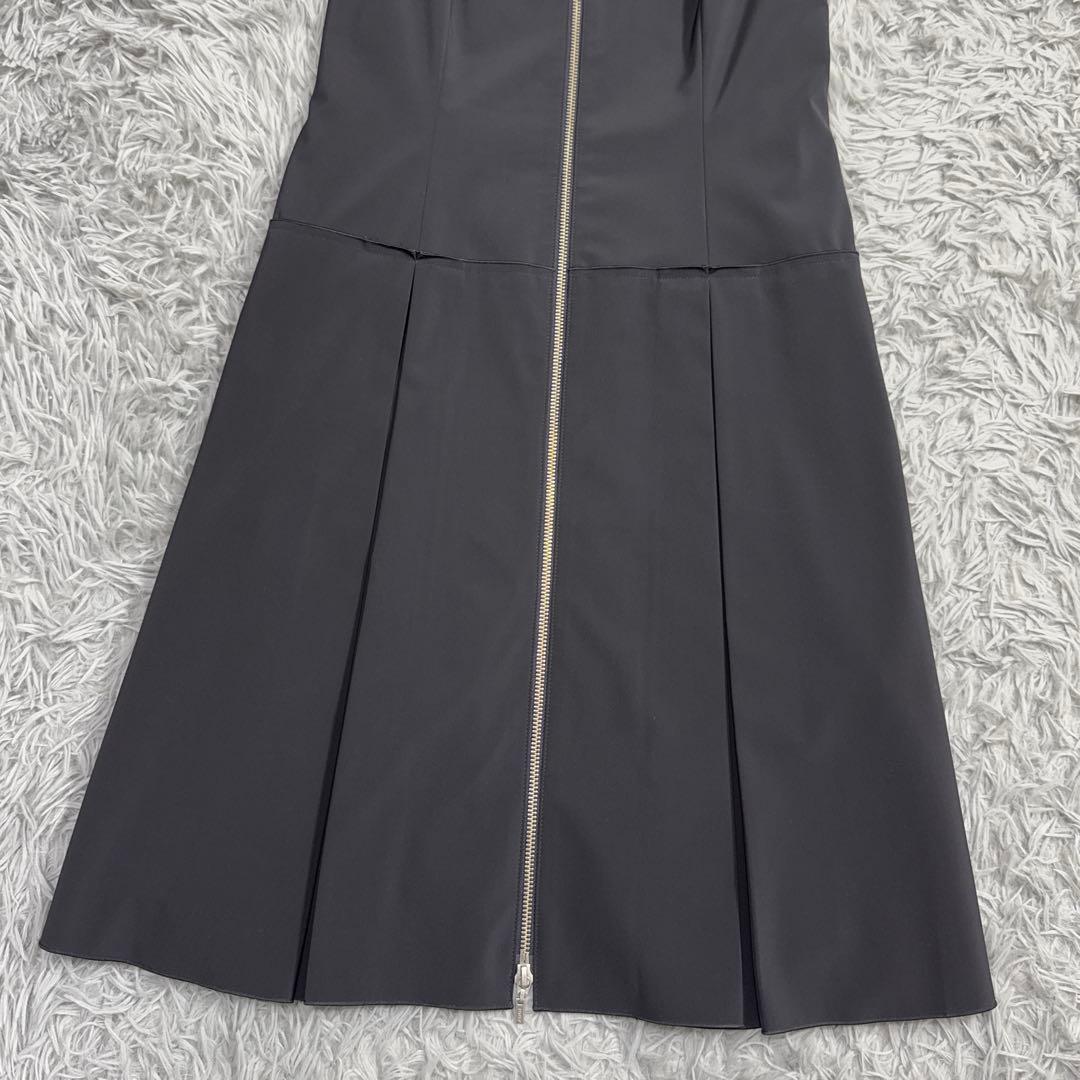 極美品✨フォクシー 42 レイニーフロントジップ ワンピースドレス ミッドナイト