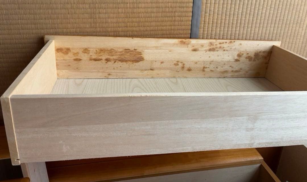 ナチュラルウッド 木製チェスト　引き出し多数【120✖️40✖️88】 たのメル便