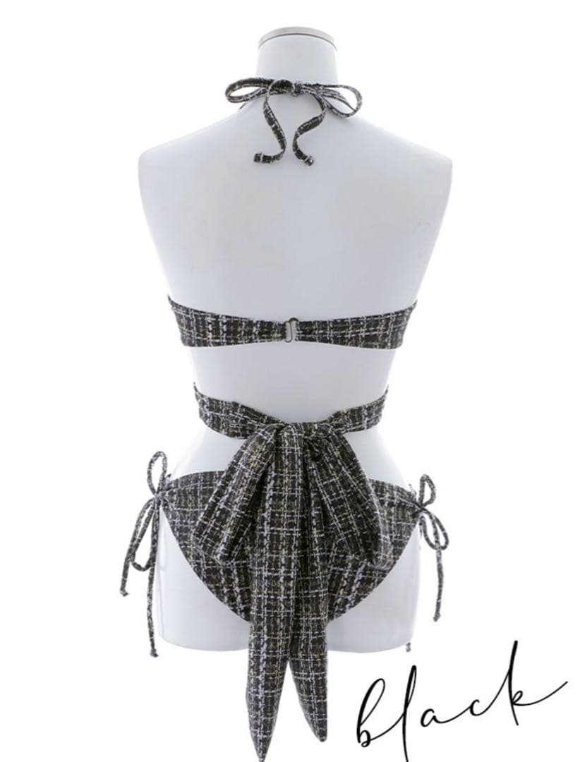 クロスデザイン ブラック セパレート水着