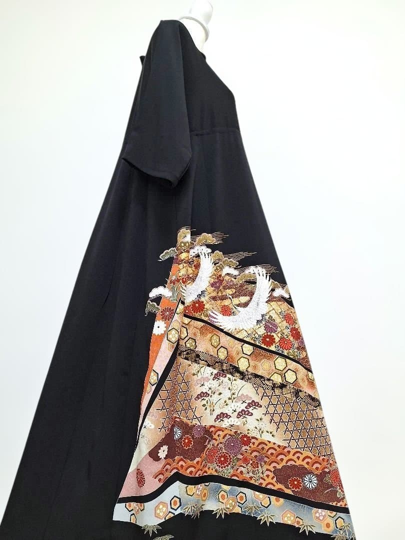 着物リメイクワンピース3618