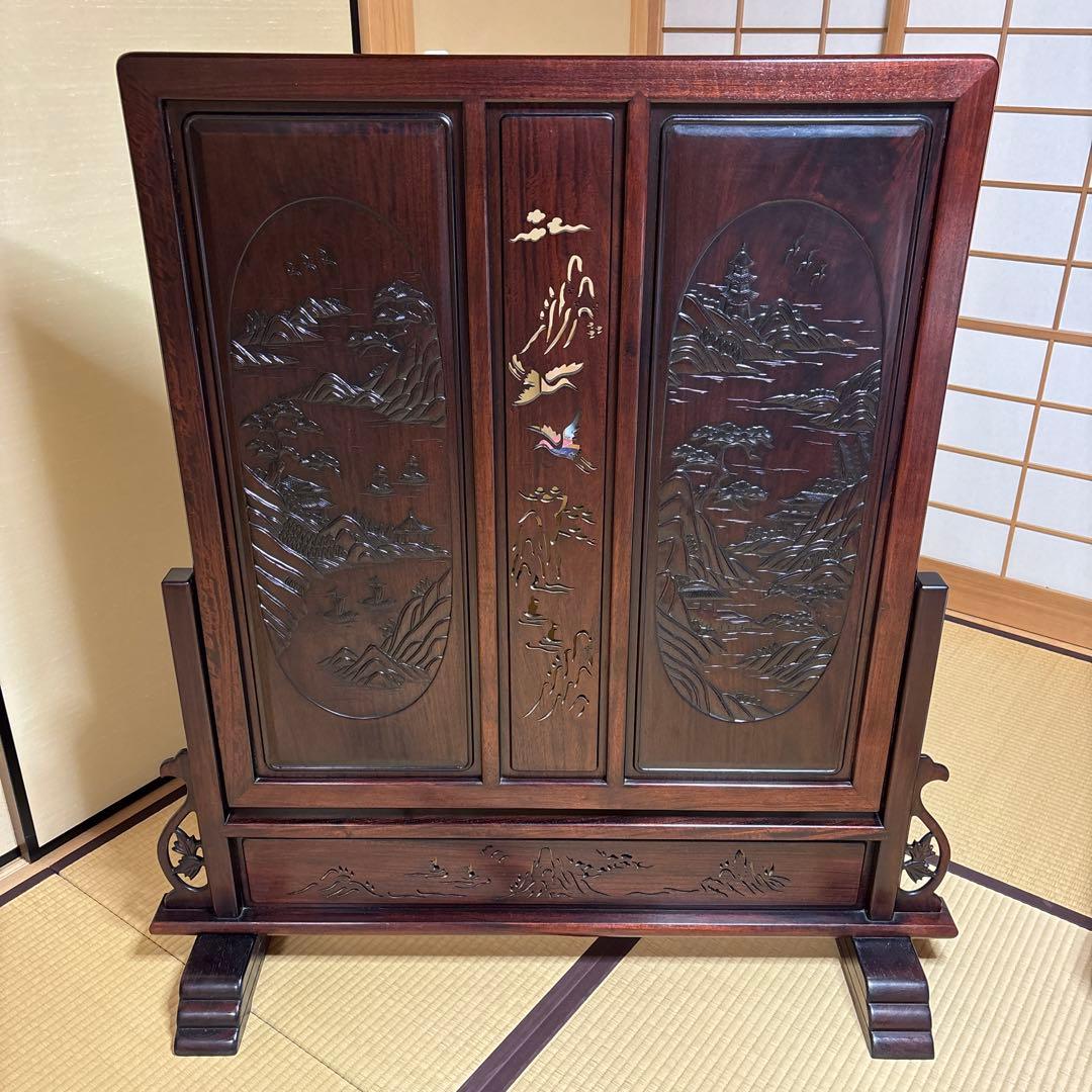 【衝立】ついたて　目隠し　アンティーク家具