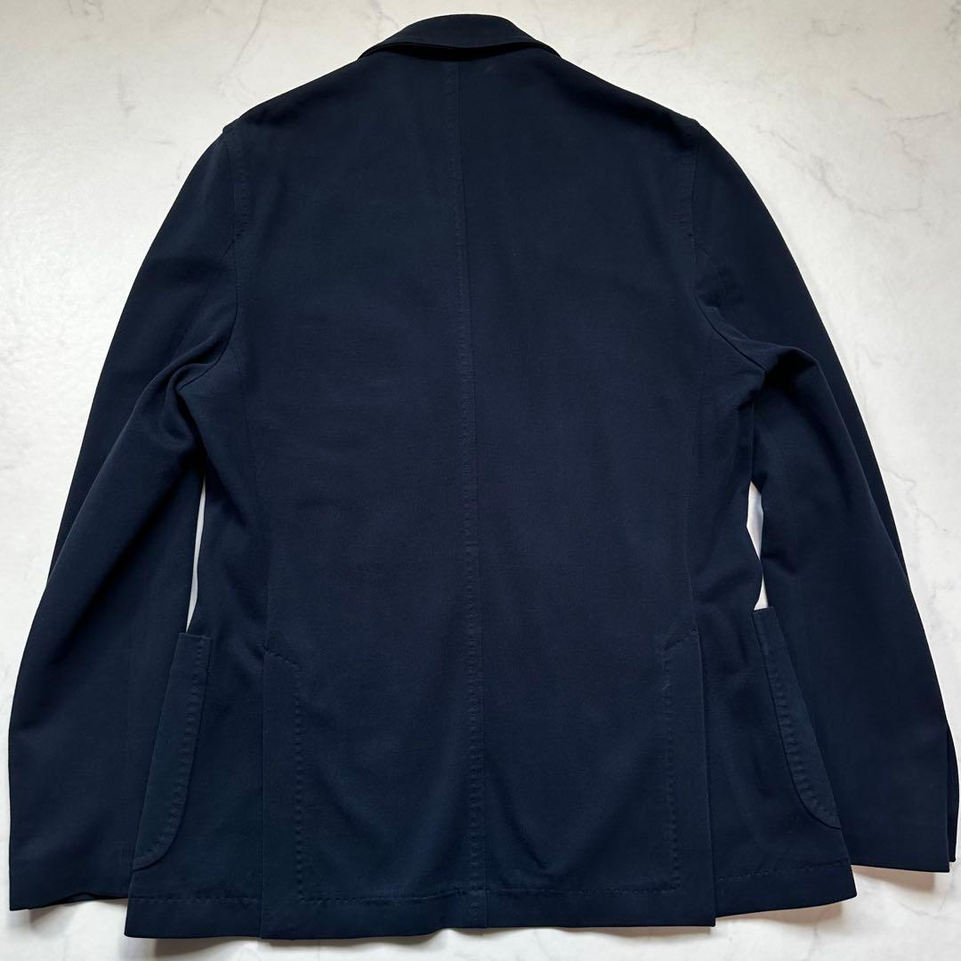 XL相当◎チルコロ 鹿の子 ジャージージャケット コットンピケ 紺 50 現行品