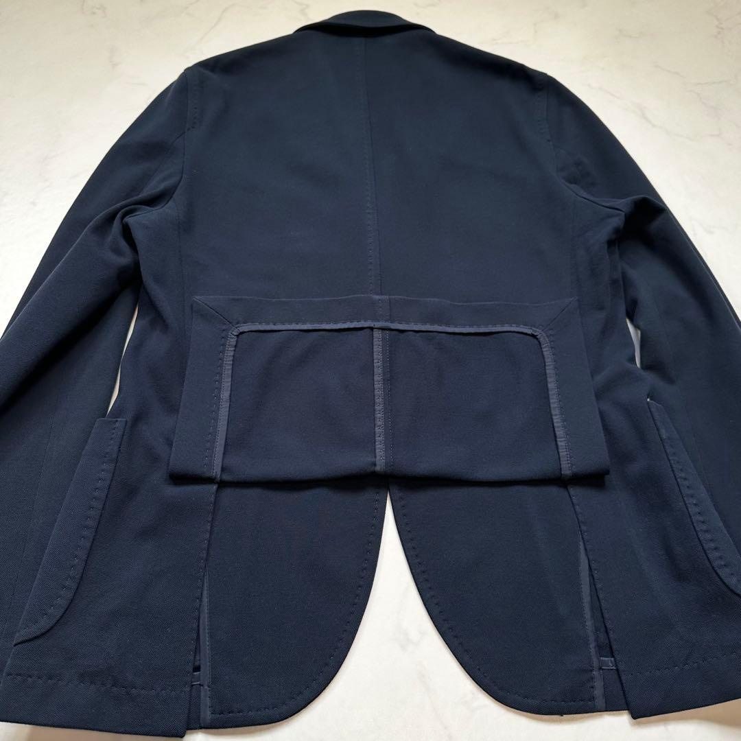 XL相当◎チルコロ 鹿の子 ジャージージャケット コットンピケ 紺 50 現行品