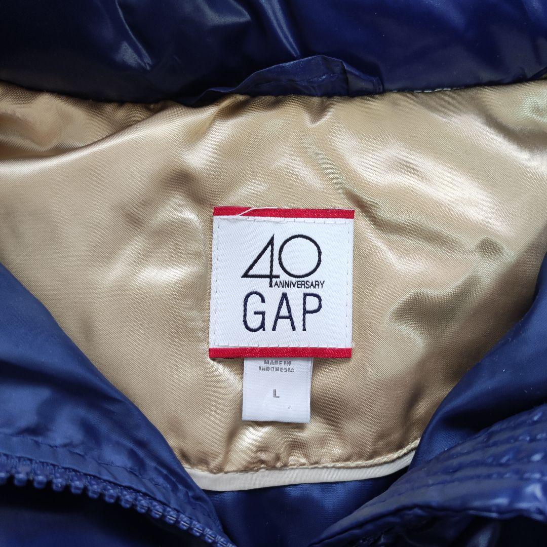 極美品　OLD GAP ファー ダウン ベスト 光沢 y2k archive　L