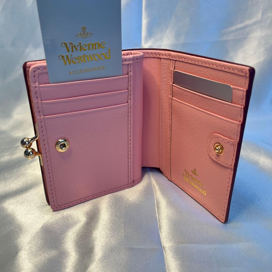 新品 Vivienne Westwood ピンク 二つ折り財布 バレンタイン