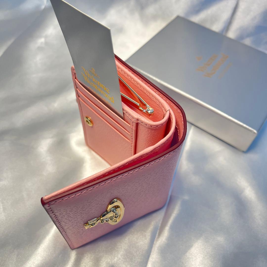 新品 Vivienne Westwood ピンク 二つ折り財布 バレンタイン