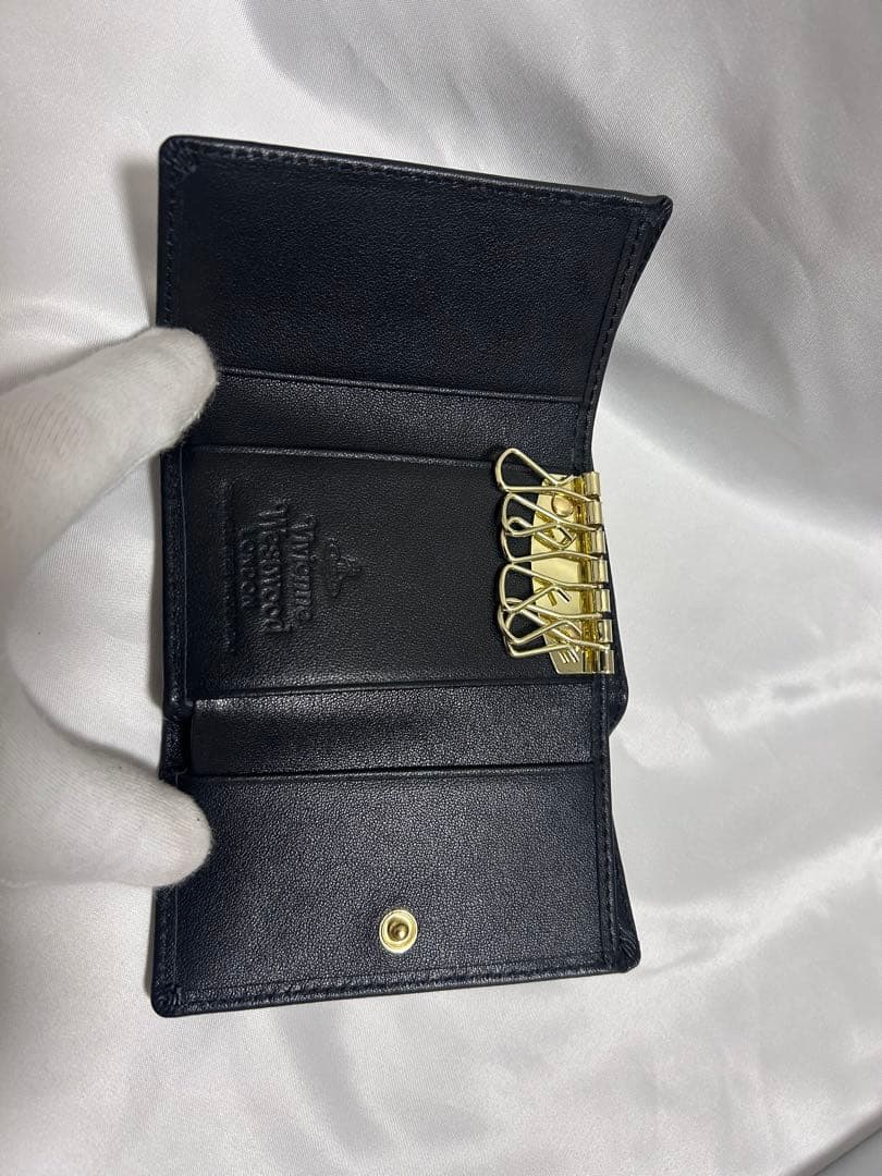 Vivienne Westwood ブラック レザー キーケース