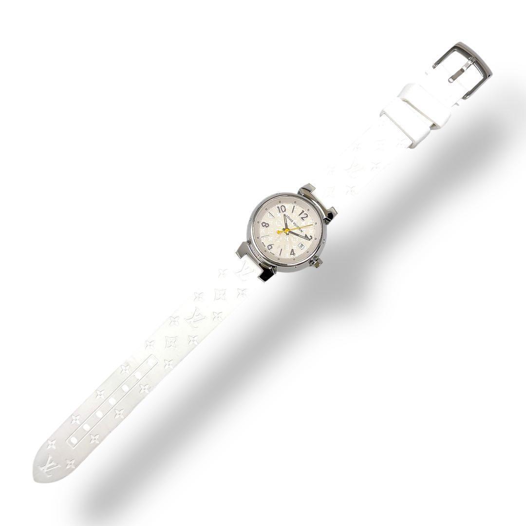 ルイヴィトン タンブール Q121K ラバーベルト レディース 腕時計 ブランド