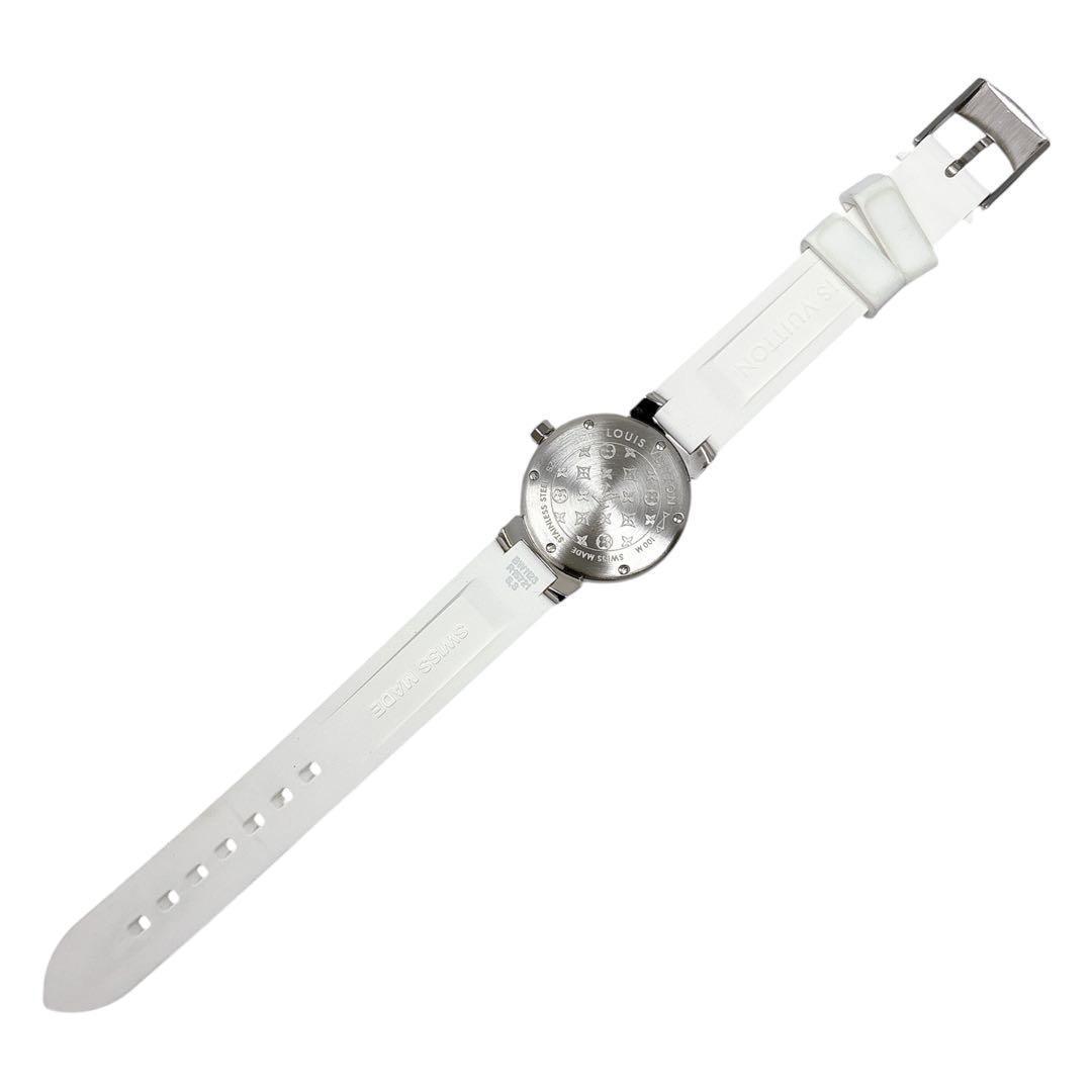 ルイヴィトン タンブール Q121K ラバーベルト レディース 腕時計 ブランド